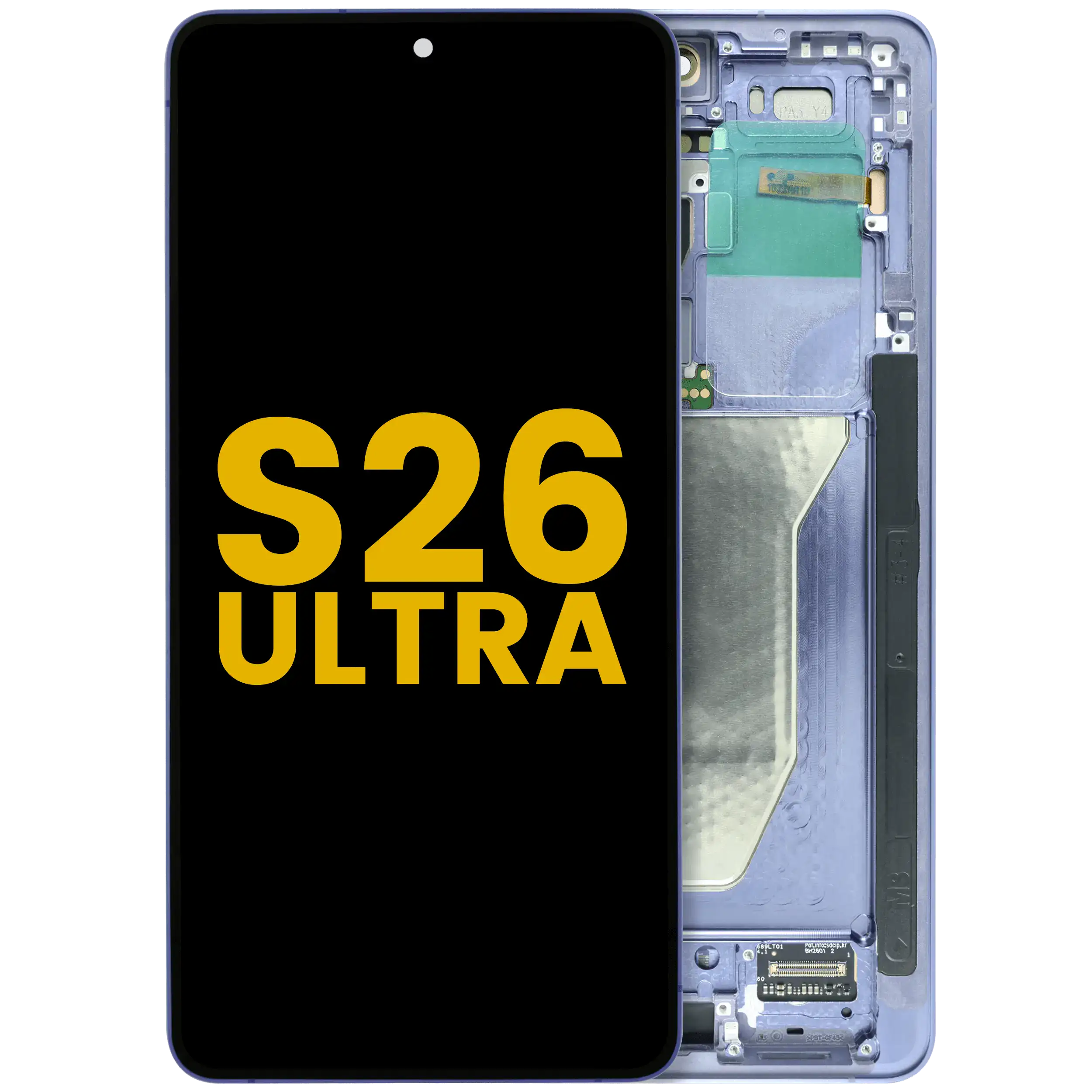 Display OLED completo con Frame per Samsung Galaxy S26 Ultra 5G (US e International) (Refurbished) (Cobalt Violet)