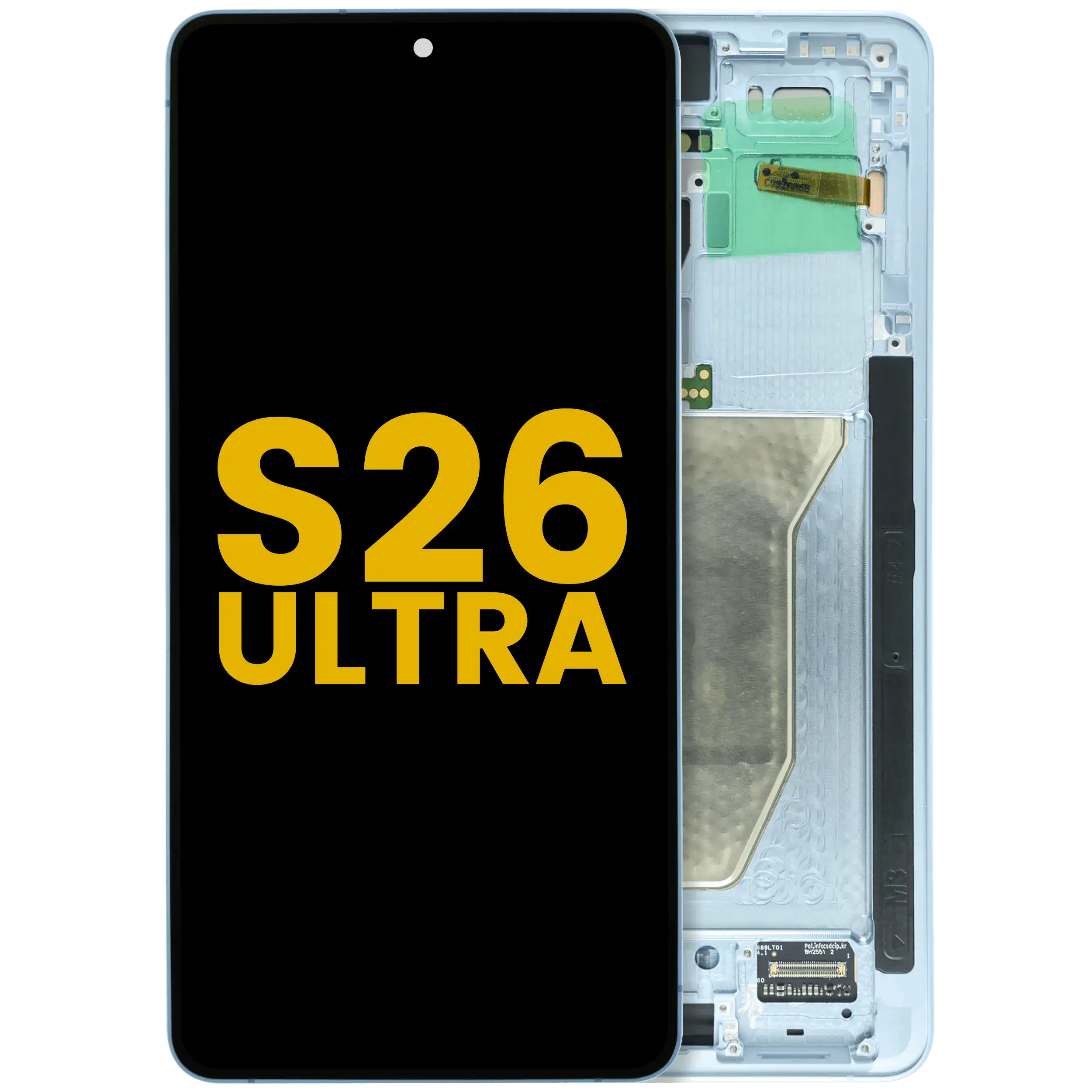 Display OLED completo con Frame per Samsung Galaxy S26 Ultra 5G (US e International) (Refurbished) (Blu cielo)