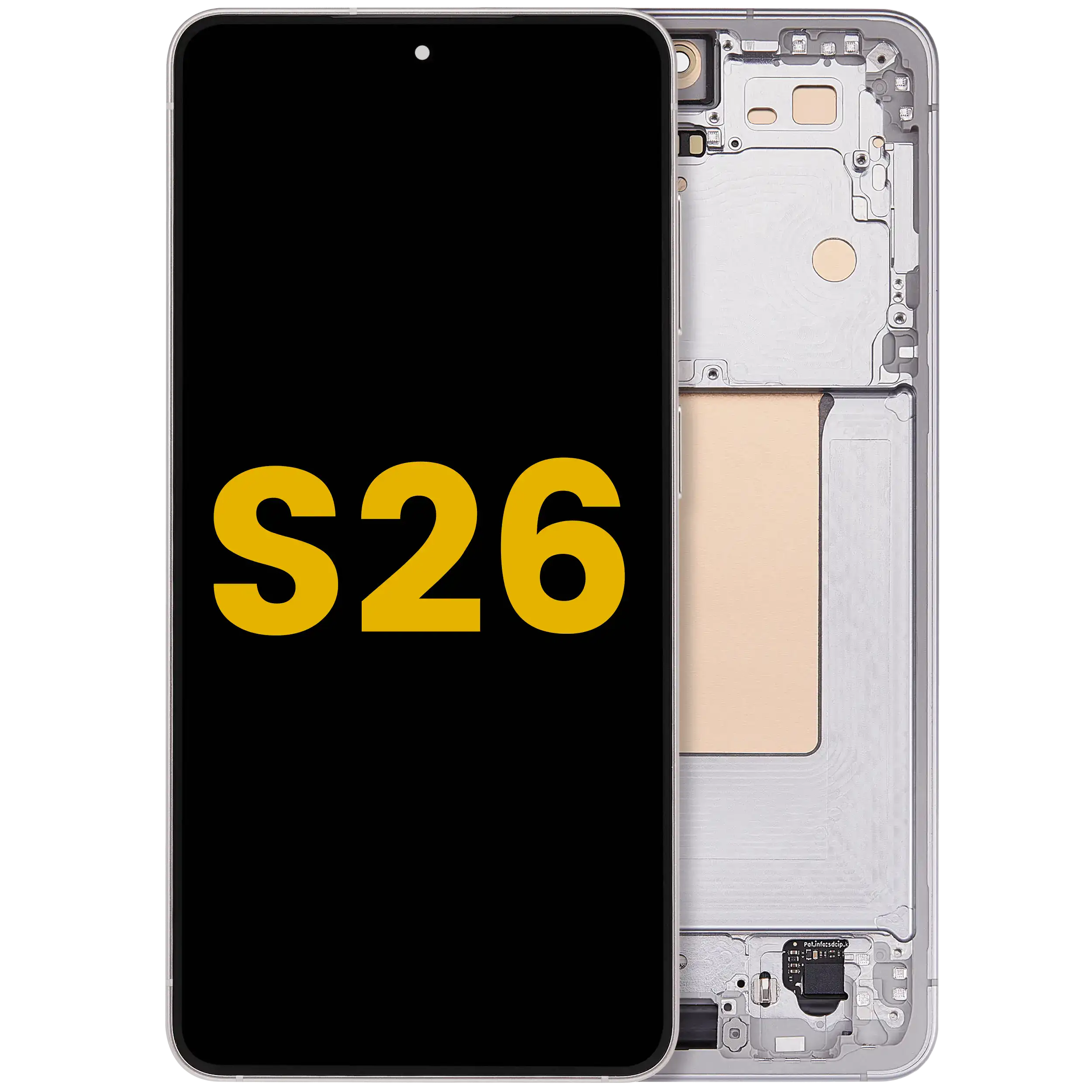 Display OLED completo con Frame per Samsung Galaxy S26 5G (US e International) (Refurbished) (Bianco)