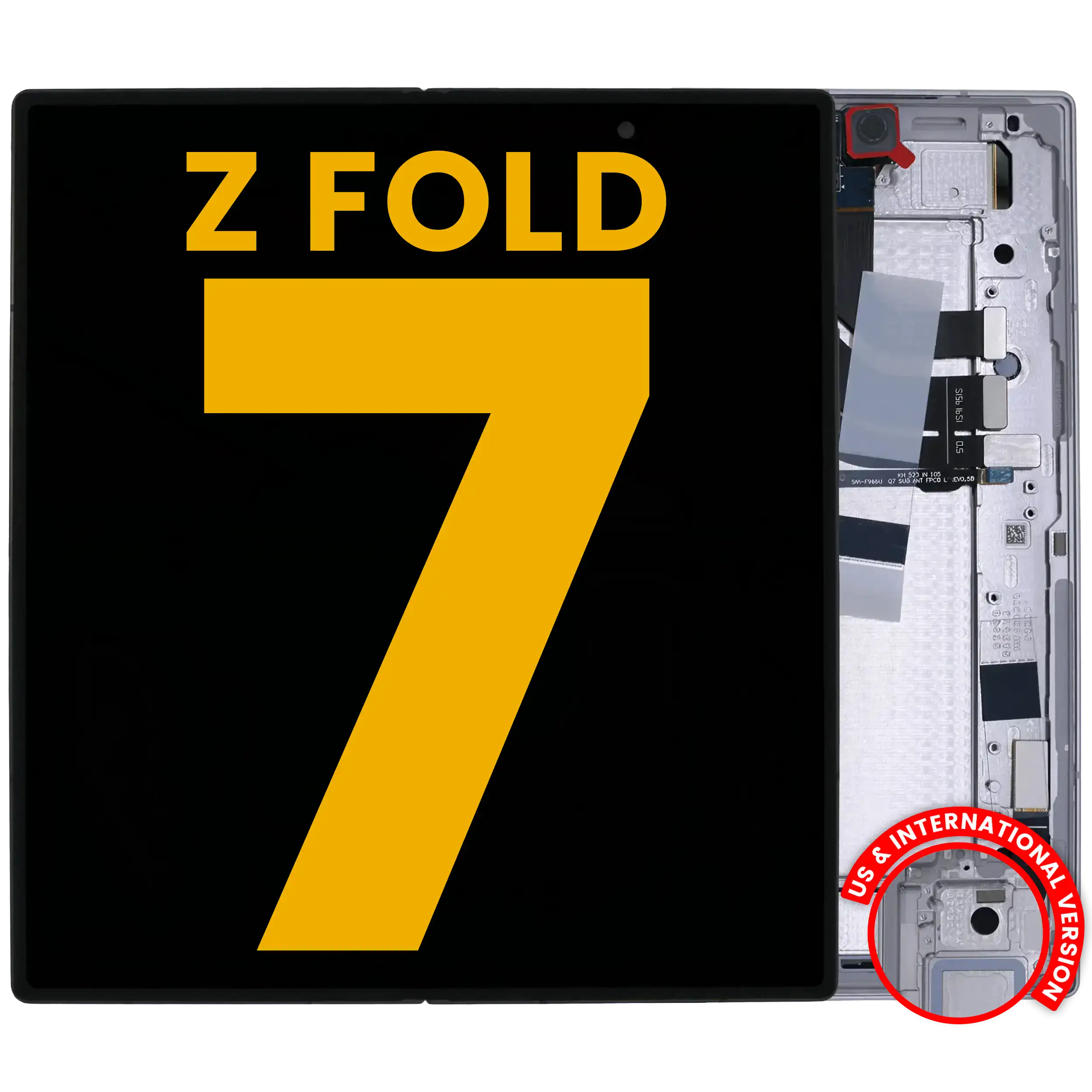 Inner Display OLED completo con Frame per Samsung Galaxy Z Fold 7 5G (US e International) (Refurbished) (Argento Shadow)