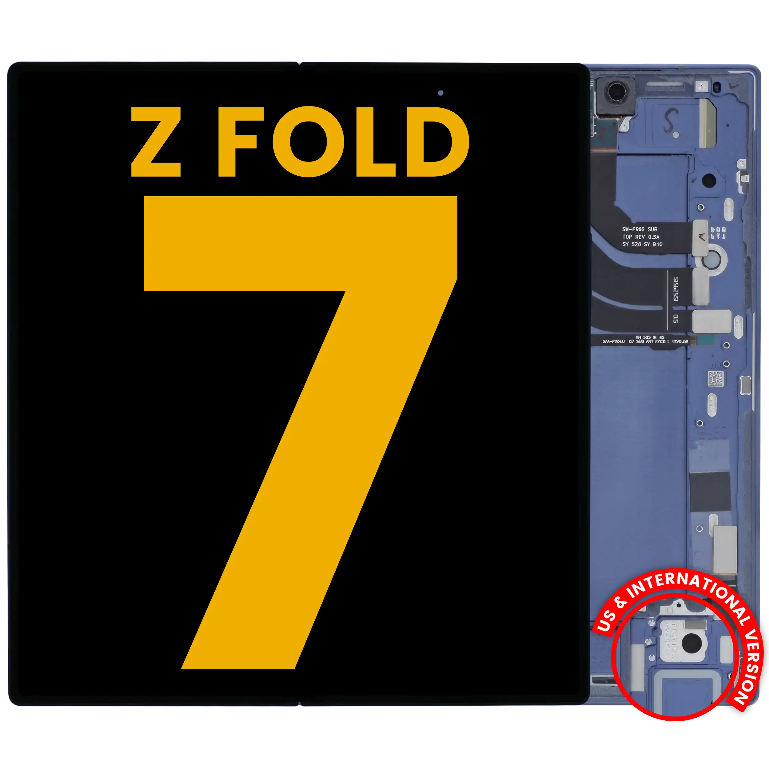 Inner Display OLED completo con Frame per Samsung Galaxy Z Fold 7 5G (US e International) (Refurbished) (Blu Shadow)