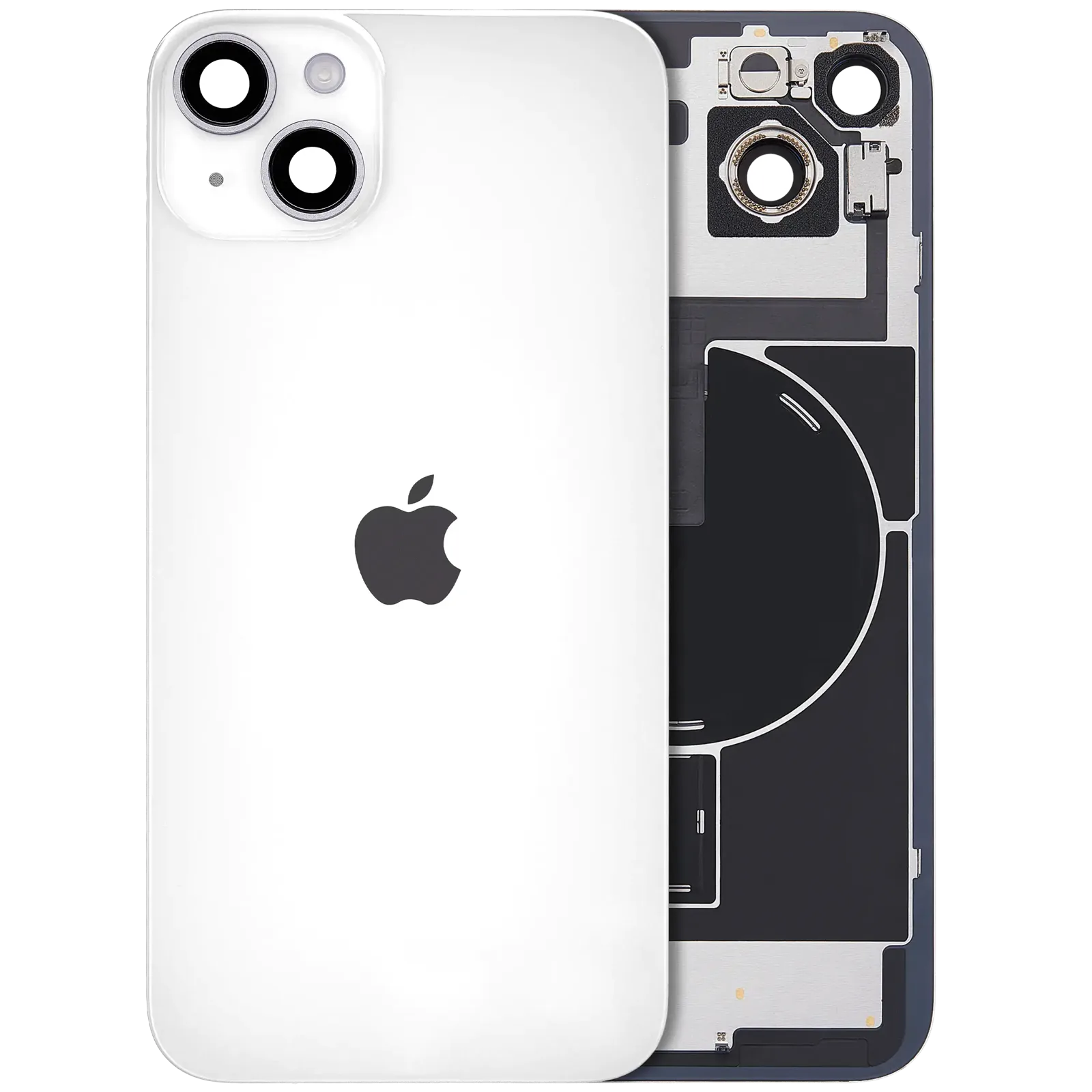 Back Glass w/ MagSafe Magnet & NFC & Flashlight Flex For iPhone 14 Plus (Service Pack) (Starlight)