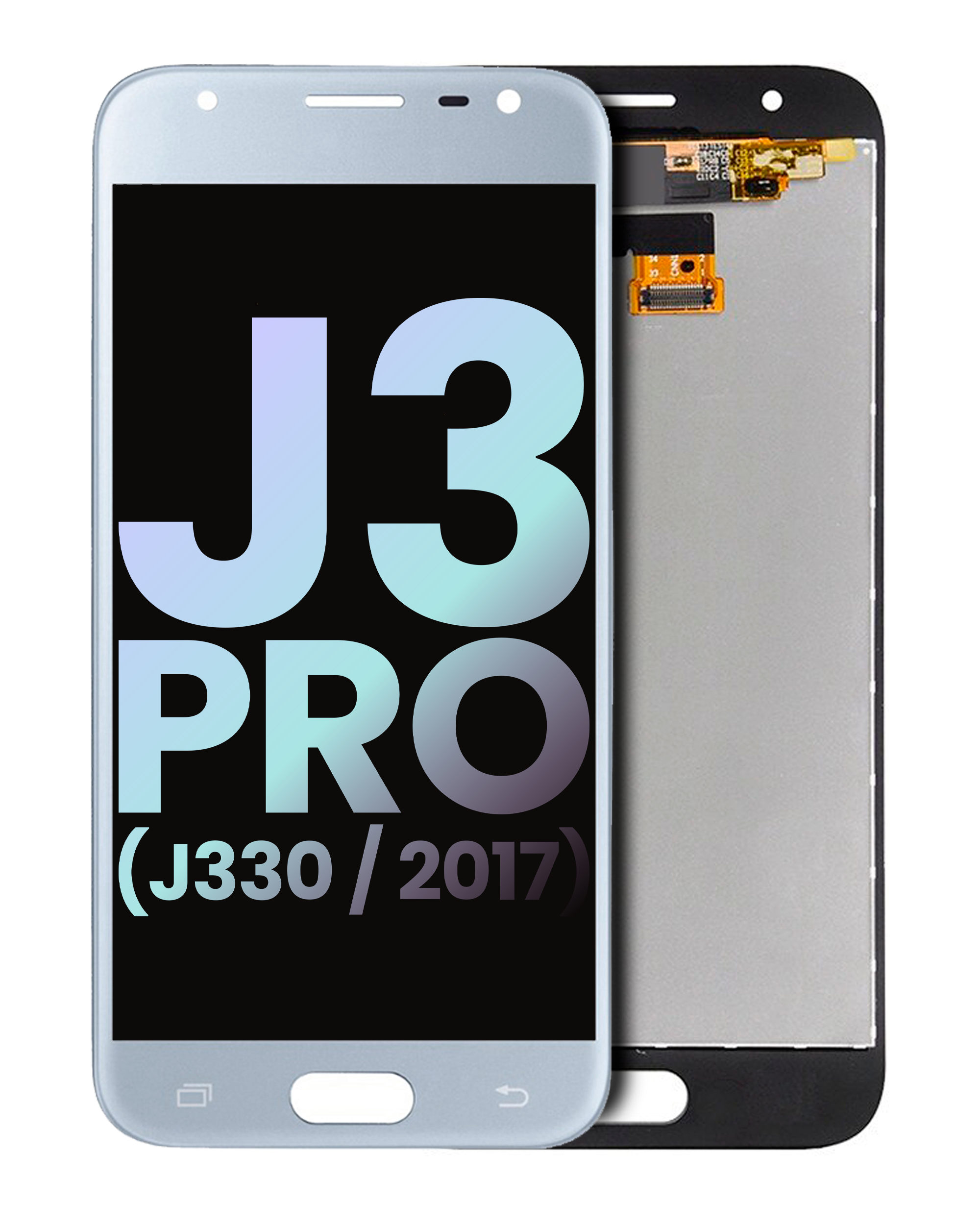 Display LCD completo senza Frame per Samsung Galaxy J3 Pro (J330 / 2017) (Service Pack) (Argento)