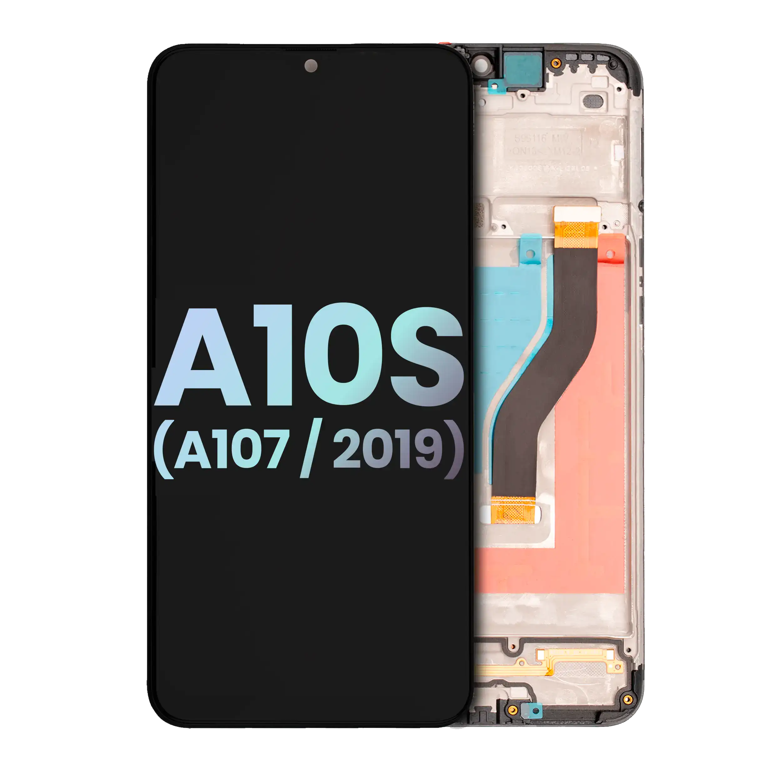 Display LCD completo con Frame per Samsung Galaxy A10s (A107 / 2019) (Service Pack) (tutti i colori)