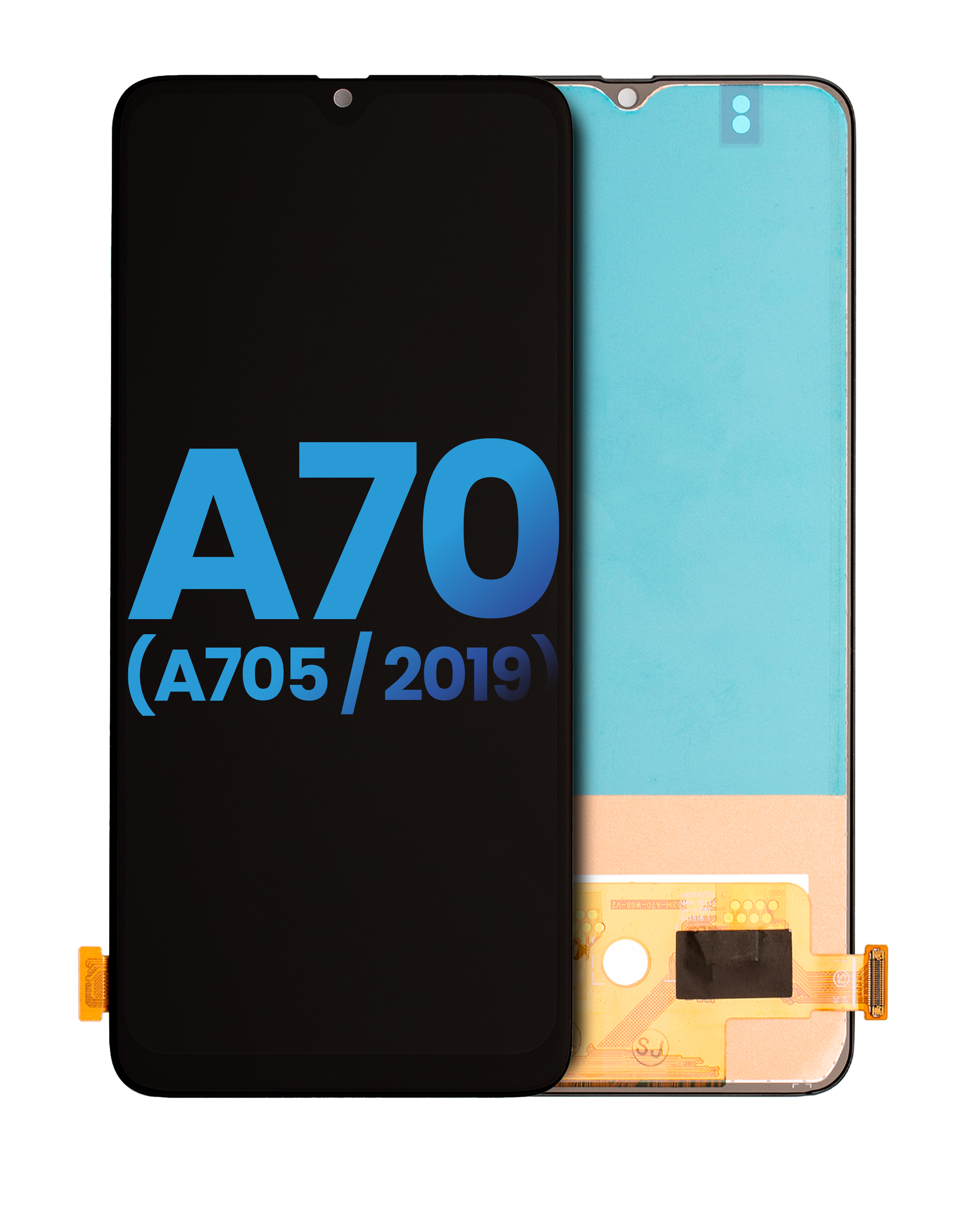 Display LCD completo senza Frame per Samsung Galaxy A70 (A705 / 2019) (Without Fingerprint Scanner) (Aftermarket: Incell) (tutti i colori)
