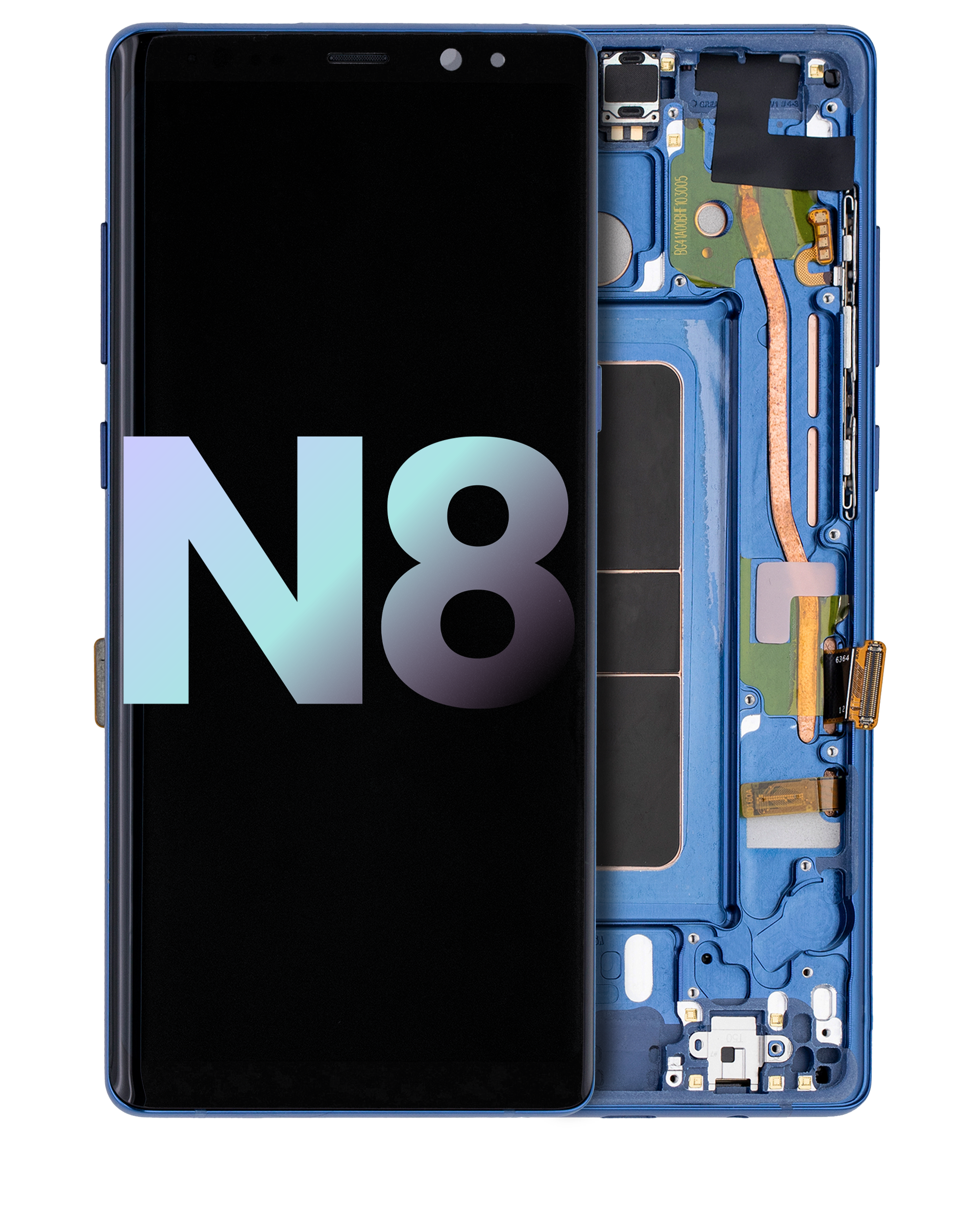 Display OLED completo con Frame per Samsung Galaxy Note 8 (Service Pack) (Blu)