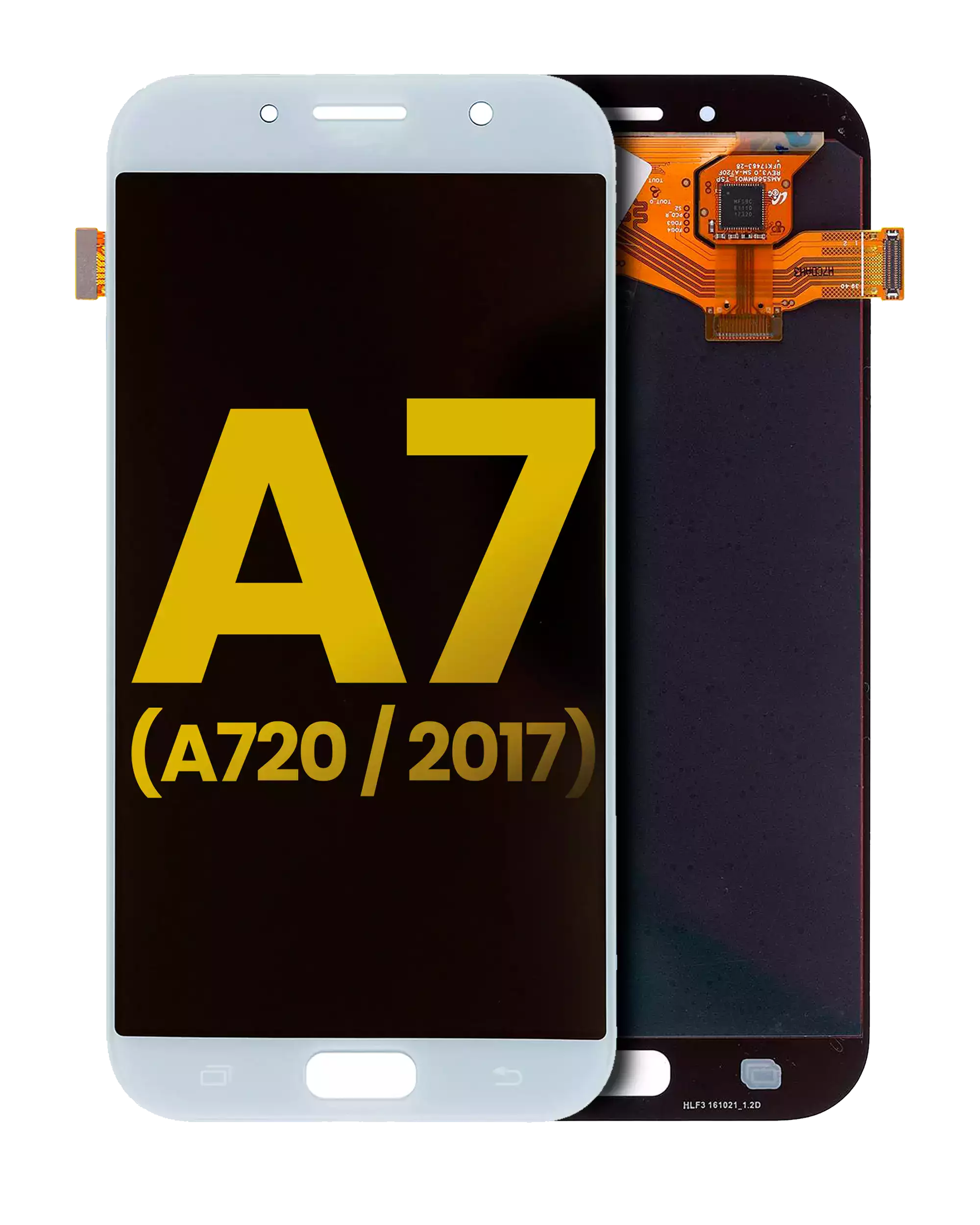 Display OLED completo senza Frame per Samsung Galaxy A7 (Refurbished: Cosmetic Grade: New) (A720 / 2017) (Sky Blu)