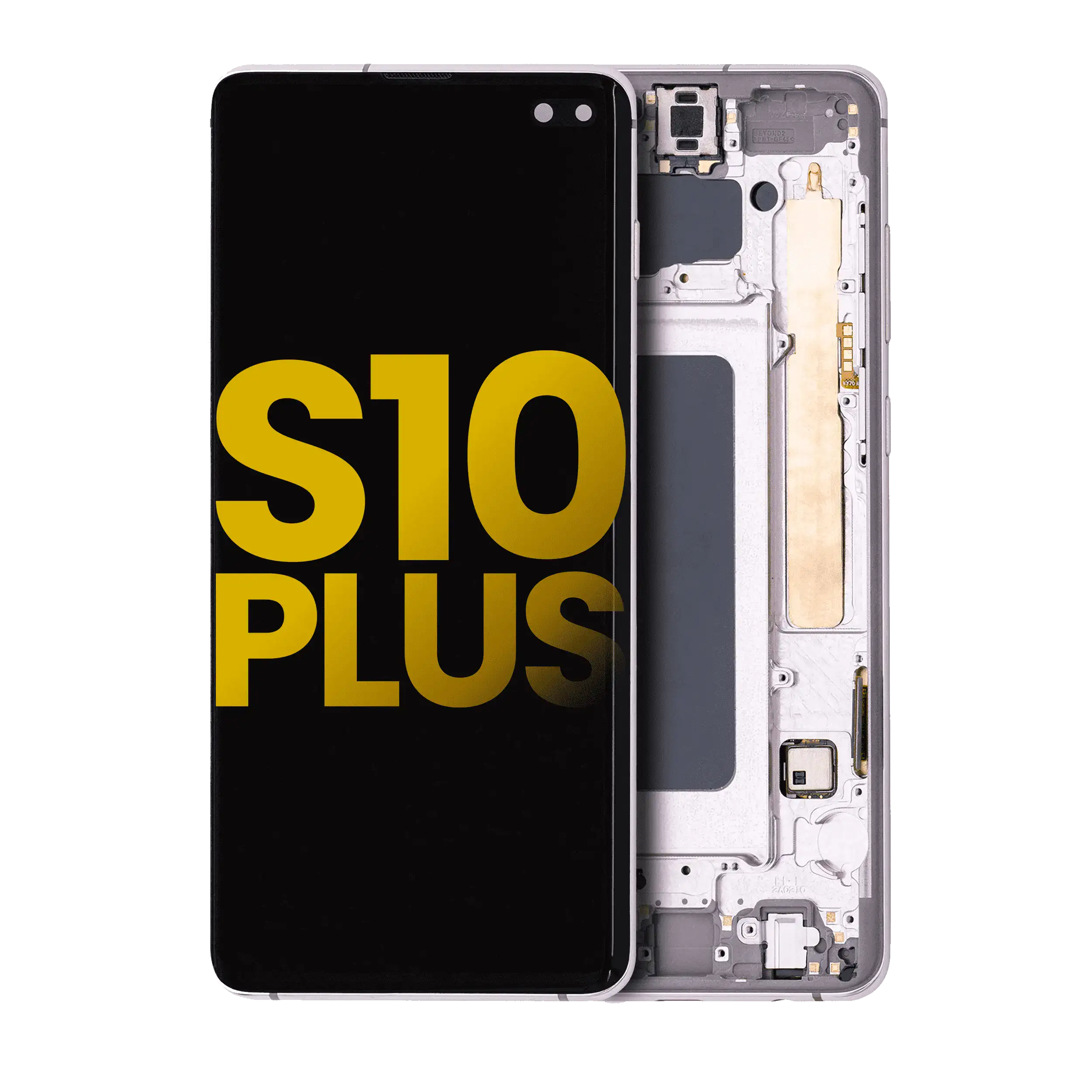 Display OLED completo con Frame per Samsung Galaxy S10 Plus (Refurbished) (Ceramic Bianco)