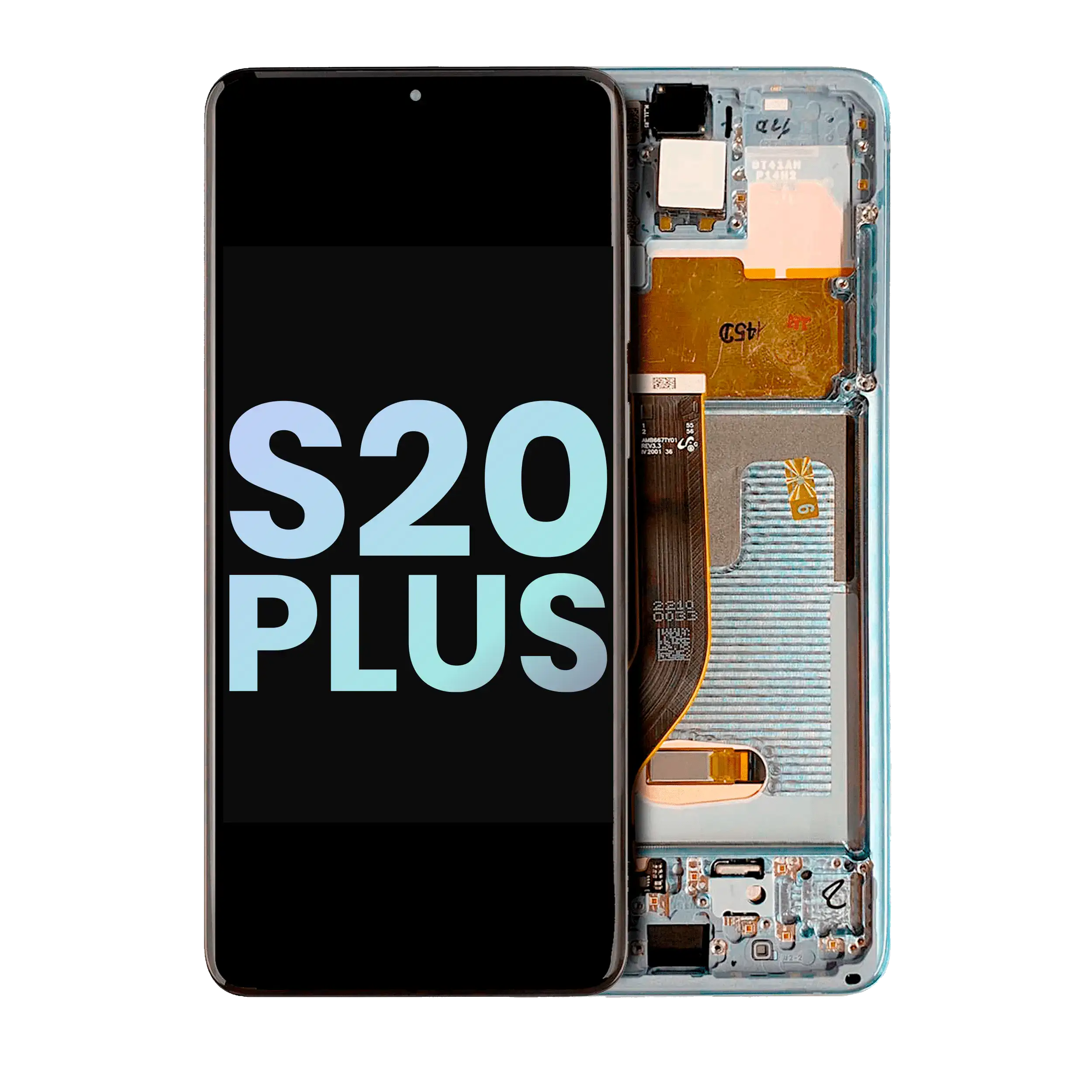 Display OLED completo con Frame per Samsung Galaxy S20 Plus 5G (Service Pack) (Cloud Blu)