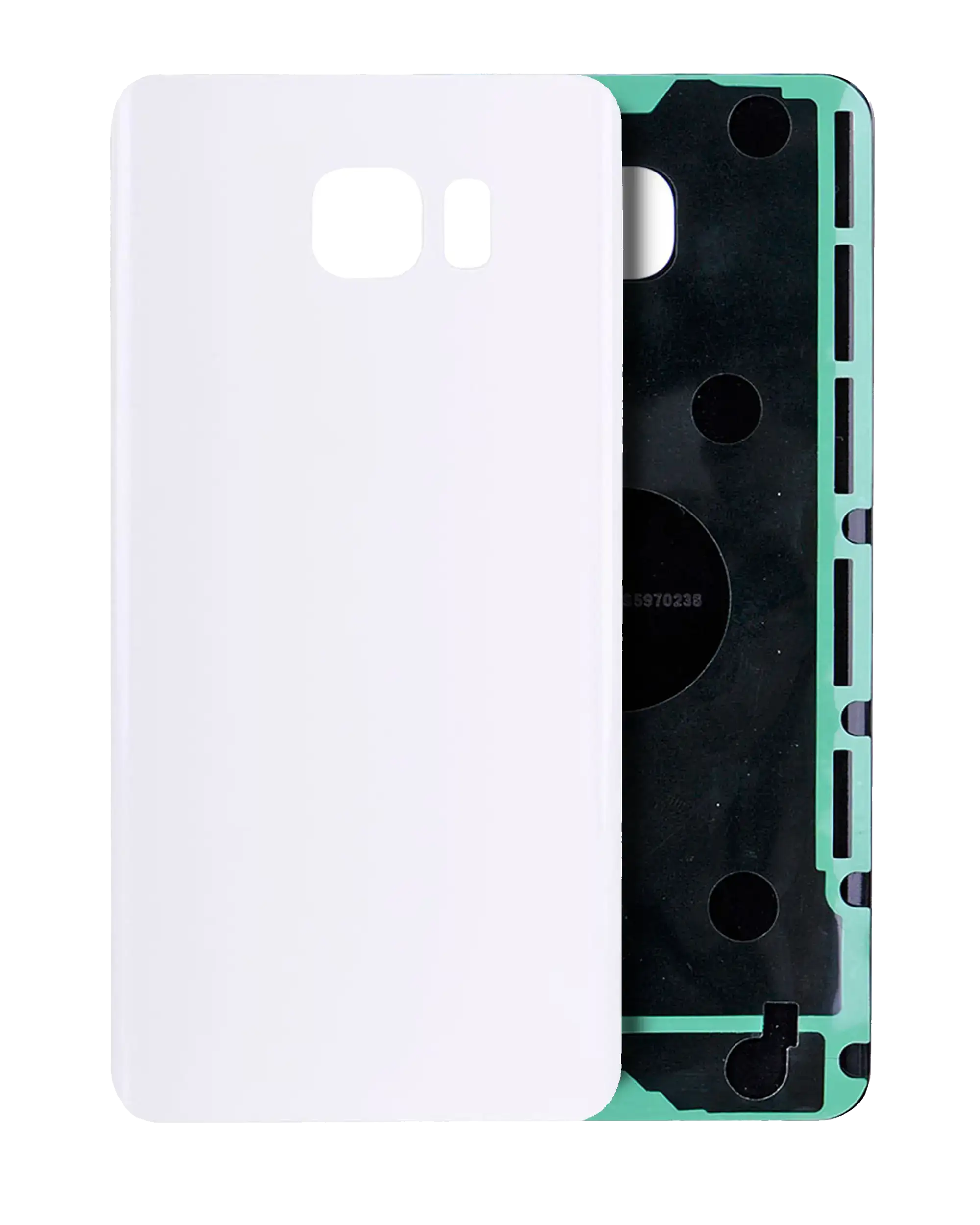 Back Cover Glass per Samsung Galaxy Note 5 (No Logo) (Aftermarket Plus) (Bianco Pearl)