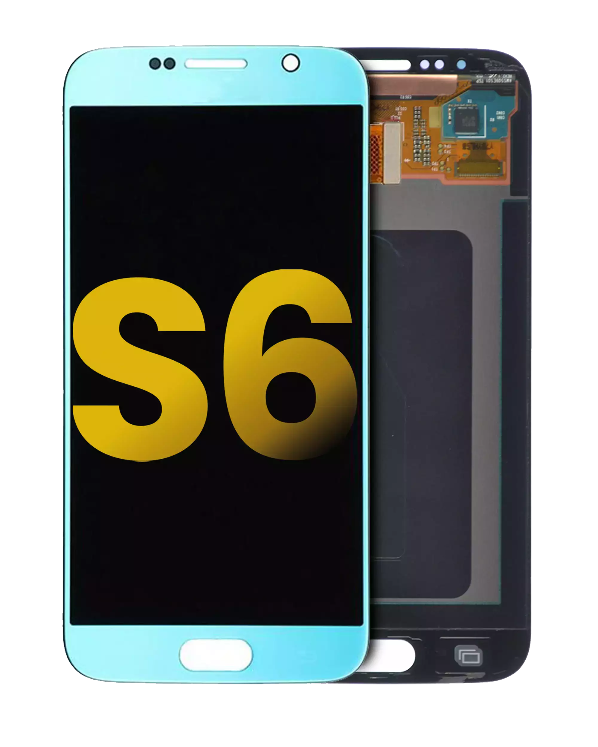 Display OLED completo senza Frame per Samsung Galaxy S6 (Refurbished) (Blu Topaz)